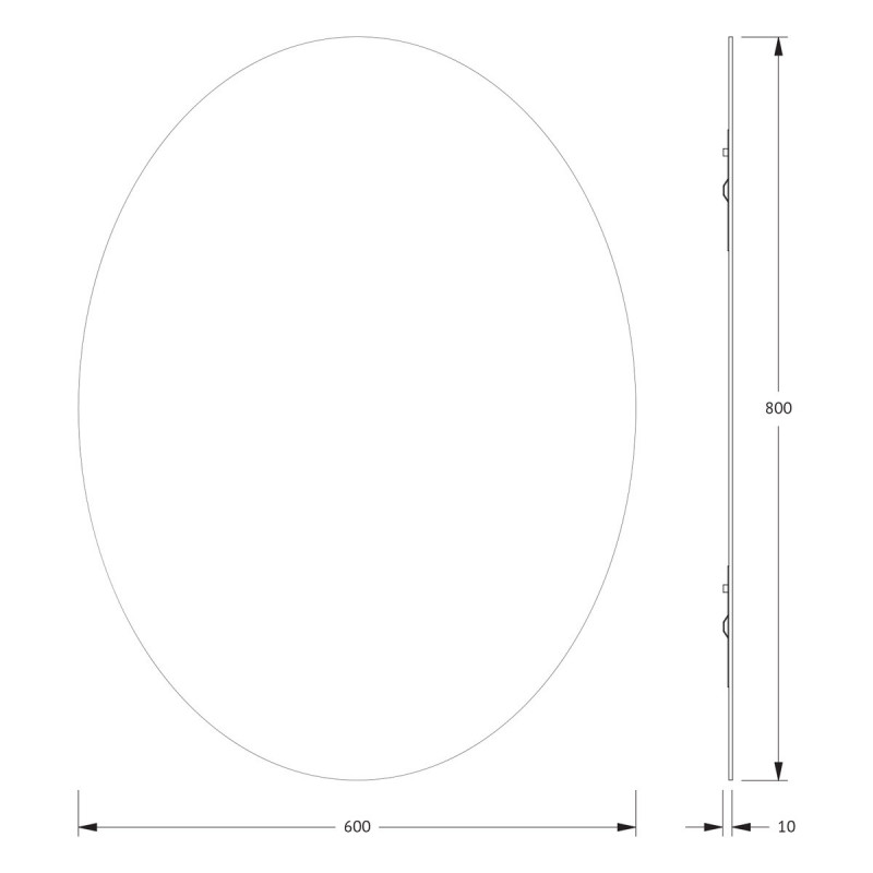 Зеркало со шлифованной кромкой 60x80см Evoform Primary BY 0033