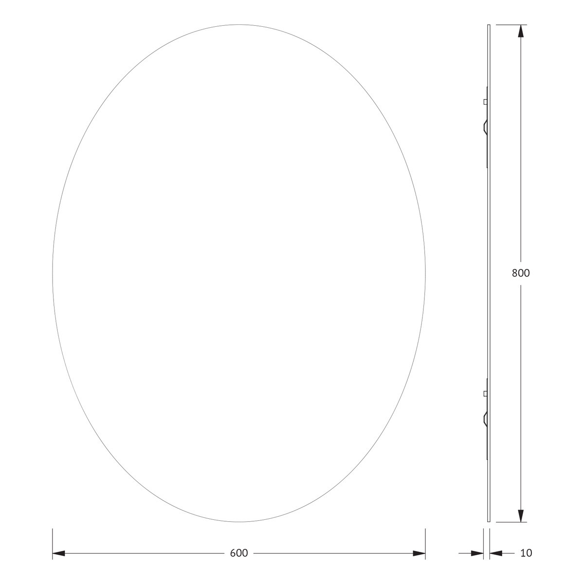 Зеркало со шлифованной кромкой 60x80см Evoform Primary BY 0033