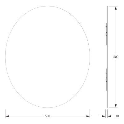 Зеркало со шлифованной кромкой 50x60см Evoform Primary BY 0029