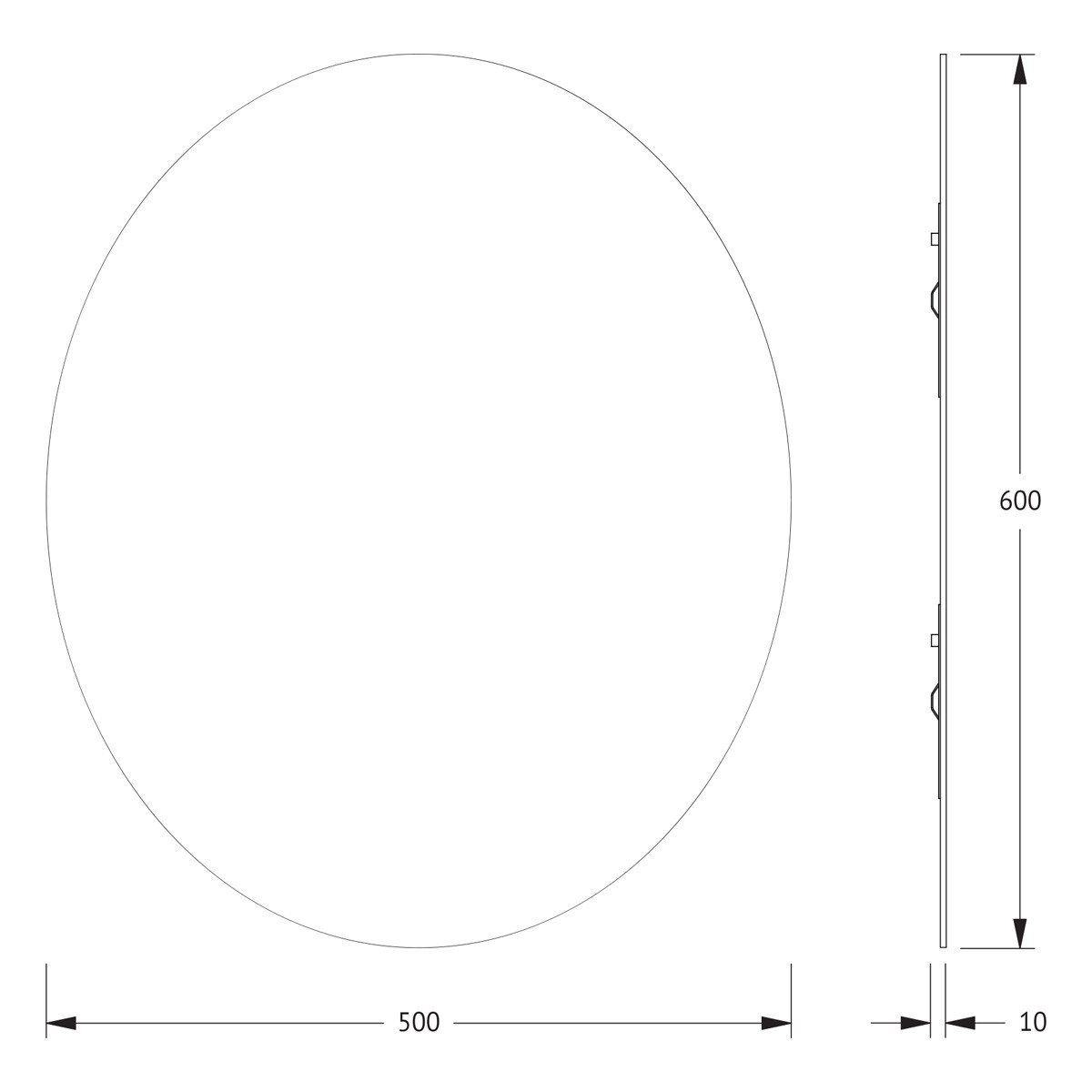 Зеркало со шлифованной кромкой 50x60см Evoform Primary BY 0029