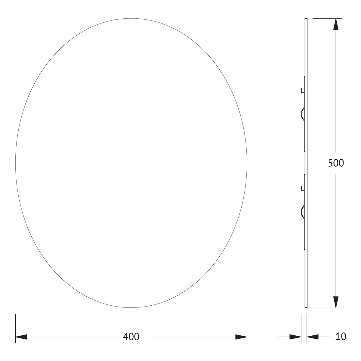 Зеркало со шлифованной кромкой 40x50см Evoform Primary BY 0026