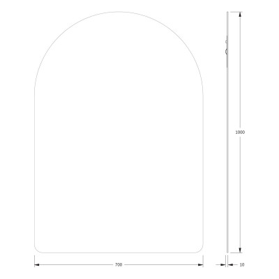 Зеркало со шлифованной кромкой 70x100см Evoform Primary BY 0023