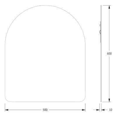 Зеркало со шлифованной кромкой 50x60см Evoform Primary BY 0006