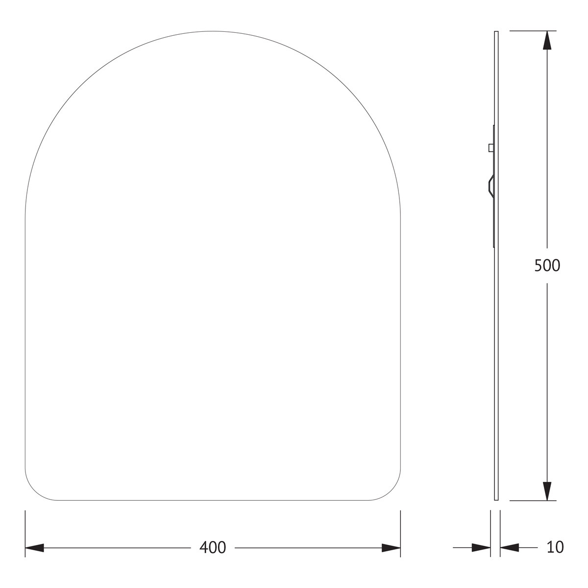 Зеркало со шлифованной кромкой 40x50см Evoform Primary BY 0001