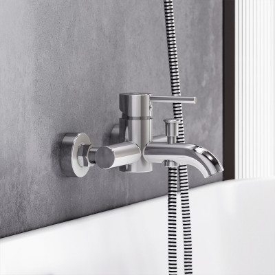 Смеситель для ванны и душа хром Damixa Scandinavian Pure 361000000