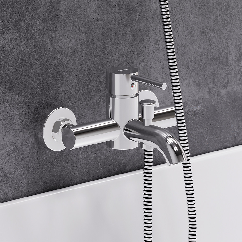 Смеситель для ванны и душа хром Damixa Scandinavian Pure 361000000
