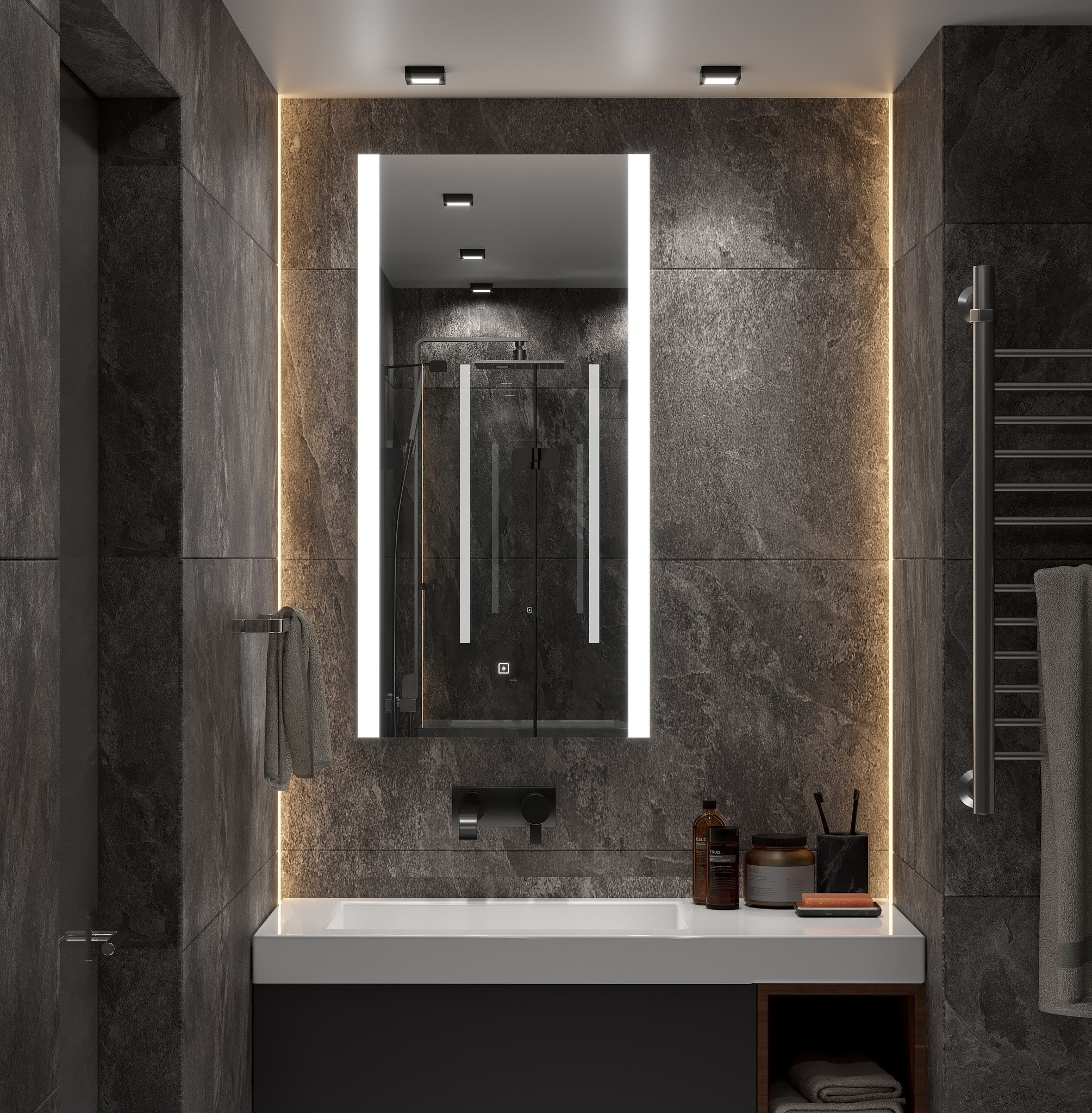 Зеркало с подсветкой 50х100см Continent Modern Led ЗЛП619