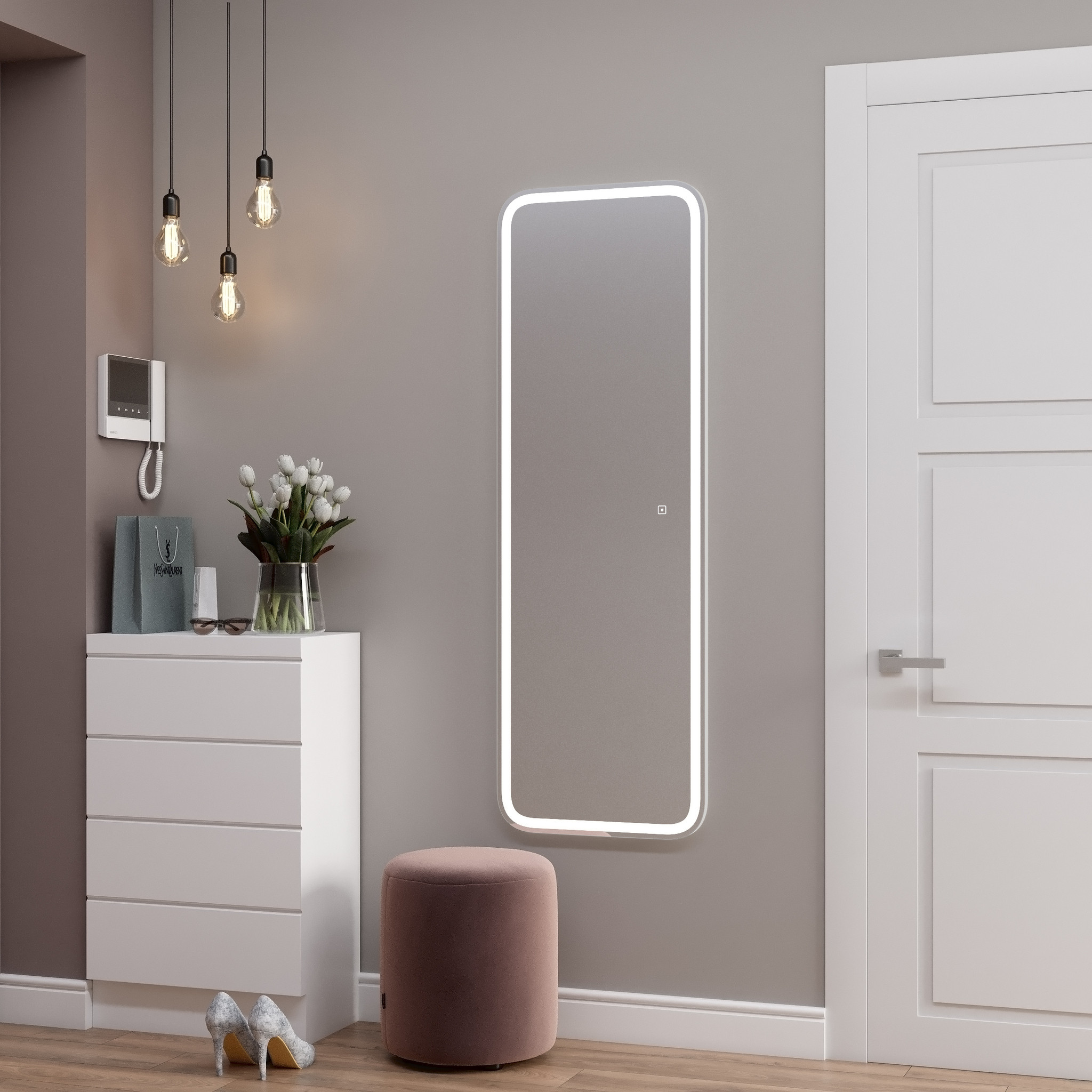 Зеркало с подсветкой 45х135см Continent Loren Led ЗЛП430