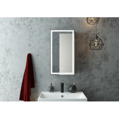 Зеркало-шкаф с подсветкой правый 35х65см Continent Mirror Box Black МВК054