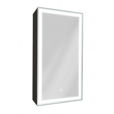 Зеркало-шкаф с подсветкой правый 35х65см Continent Mirror Box Black МВК054