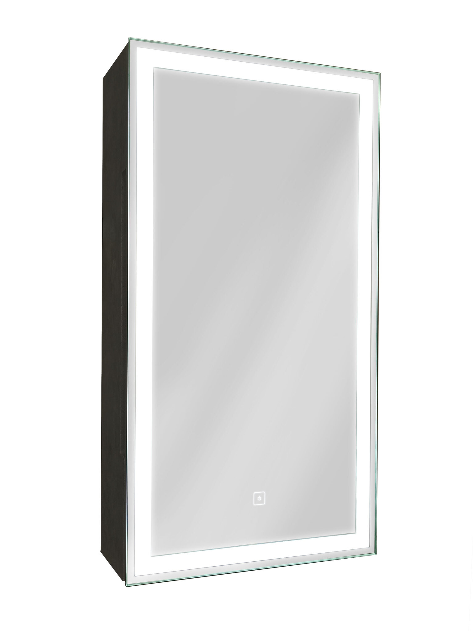 Зеркало-шкаф с подсветкой правый 35х65см Continent Mirror Box Black МВК054