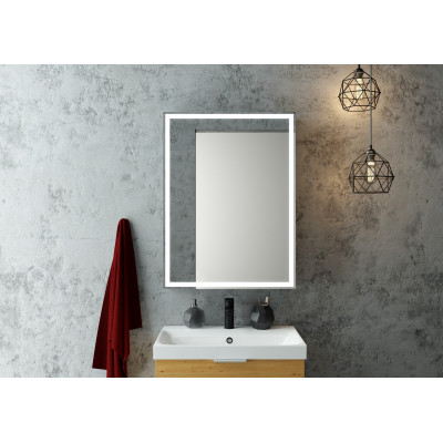 Зеркало-шкаф с подсветкой 60х80см Continent Mirror Box Black МВК053