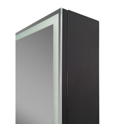 Зеркало-шкаф с подсветкой 60х80см Continent Mirror Box Black МВК053