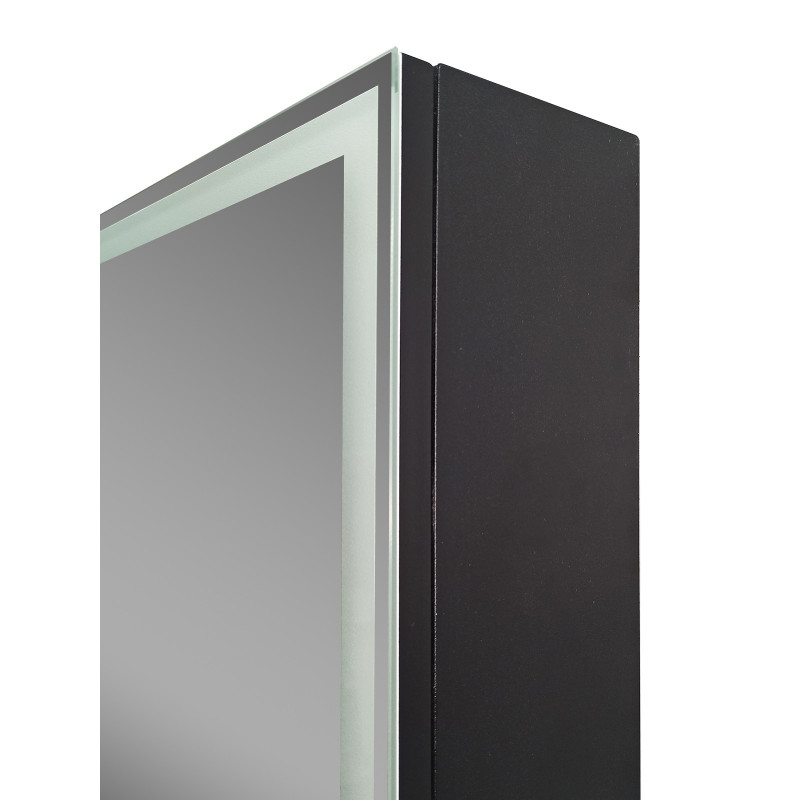 Зеркало-шкаф с подсветкой 60х80см Continent Mirror Box Black МВК053