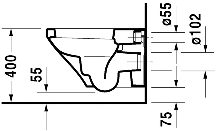 Унитаз подвесной Duravit DuraStyle 370x540 цвет White Alpin, 2552090000