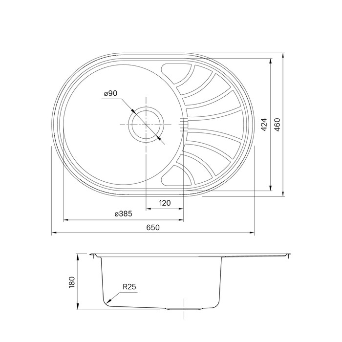 Мойка для кухни из нержавеющей стали Iddis Suno S SUN65SDi77