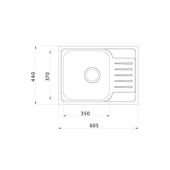 Мойка для кухни из нержавеющей стали Iddis Sound SND60SDi77