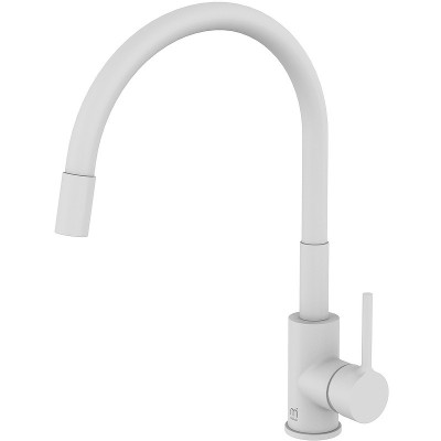 Смеситель для кухни с гибким изливом белый Milardo Meal M01WT0FM05