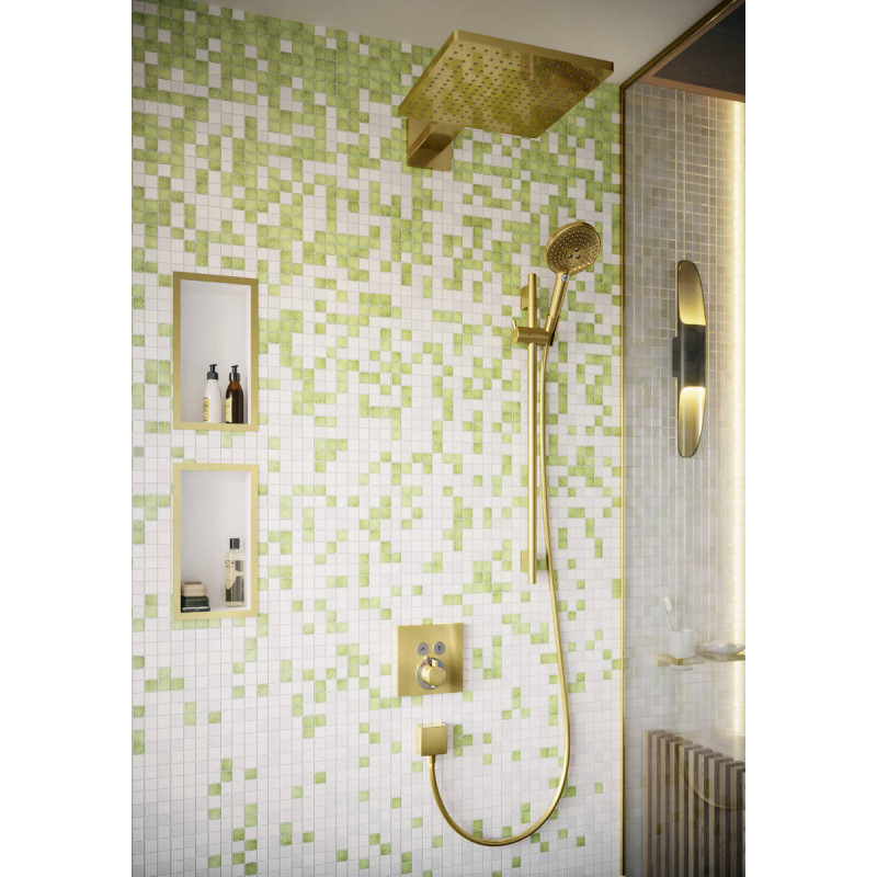 Термостат Hansgrohe ShowerSelect, скрытого монтажа, для 2 потребителей, полированное золото, 15763990