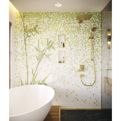 Термостат Hansgrohe ShowerSelect, скрытого монтажа, для 2 потребителей, полированное золото, 15763990