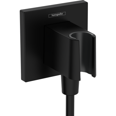 Шланговое соединение с держателем Hansgrohe Fixfit E, черный матовый, 26889670