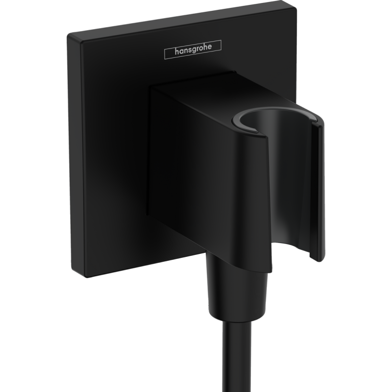 Шланговое соединение с держателем Hansgrohe Fixfit E, черный матовый, 26889670