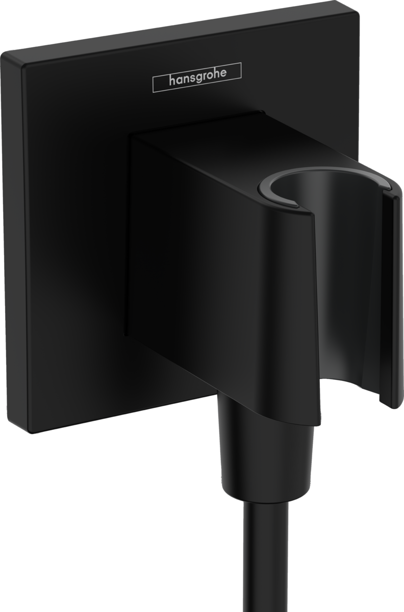 Шланговое соединение с держателем Hansgrohe Fixfit E, черный матовый, 26889670