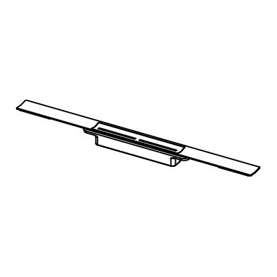 Профиль для душа TECEdrainprofile 800 с цветным PVD покрытием Polished Black Chrome/глянец, черный хром, обрезной, 670811