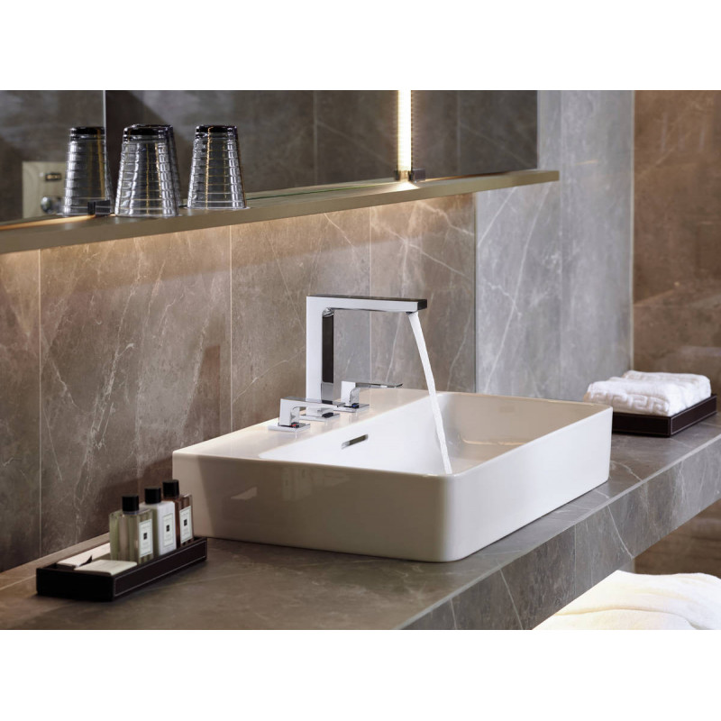Смеситель для раковины Hansgrohe Metropol 160 на 3 отверстия, сливной гарнитур Push-Open, хром, 32515000