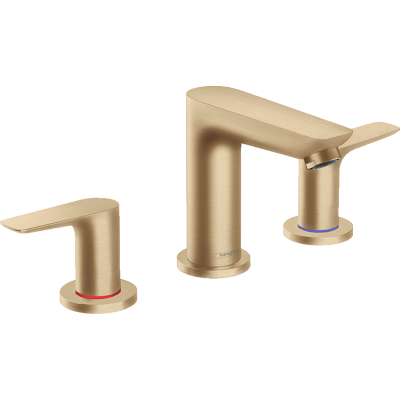 Смеситель для раковины Hansgrohe Talis E на 3 отверстия со сливным гарнитуром, Brushed Bronze/матовая бронза, 71733140