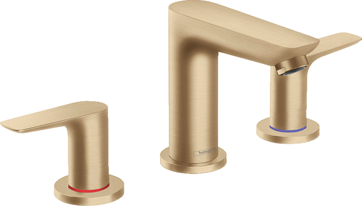 Смеситель для раковины Hansgrohe Talis E на 3 отверстия со сливным гарнитуром, Brushed Bronze/матовая бронза, 71733140
