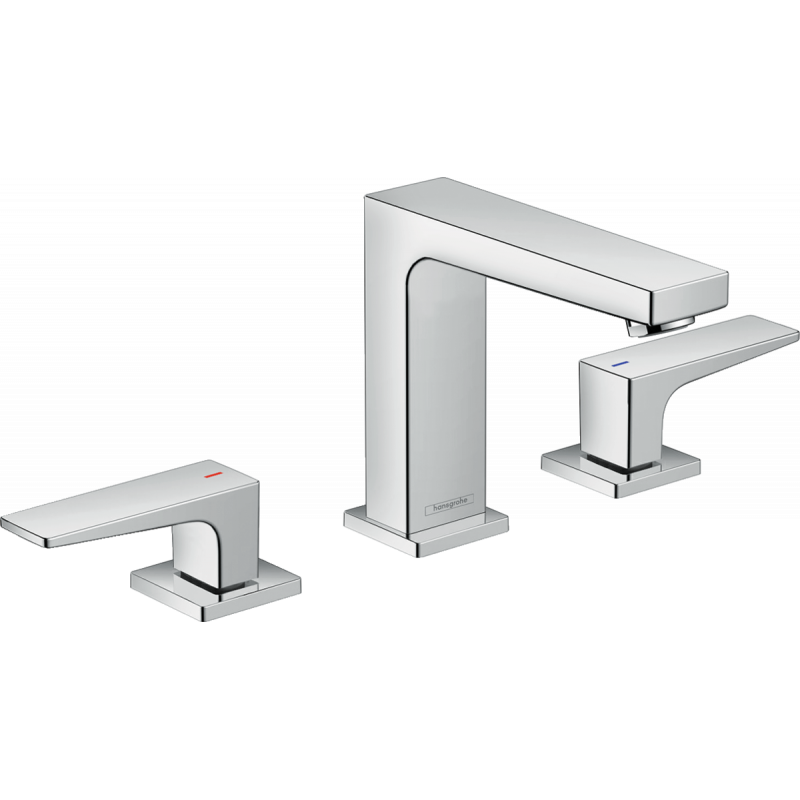 Смеситель для раковины Hansgrohe Metropol 110 на 3 отверстия, сливной гарнитур Push-Open, хром, 32514000
