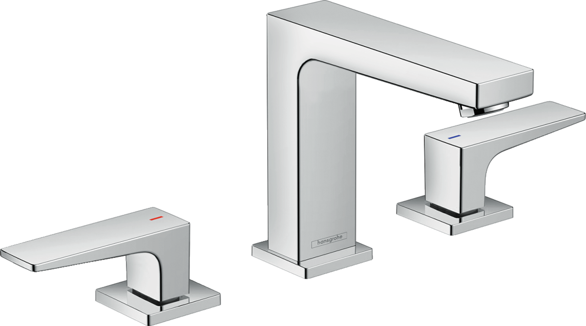 Смеситель для раковины Hansgrohe Metropol 110 на 3 отверстия, сливной гарнитур Push-Open, хром, 32514000