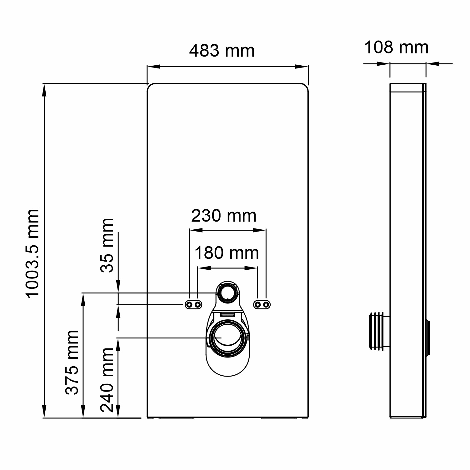 Инсталляция для унитаза WasserKRAFT Naab 86TLT.040.SE.WH