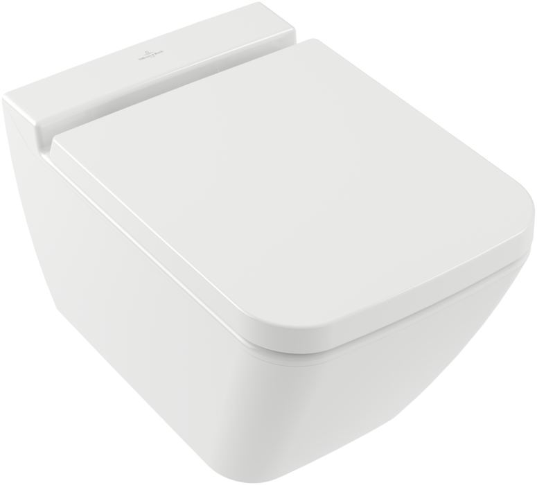 Унитаз подвесной Villeroy&Boch Finion 560x375, с открытым смывным краем, настенный, Stone White CeramicPlus, 4664R0RW
