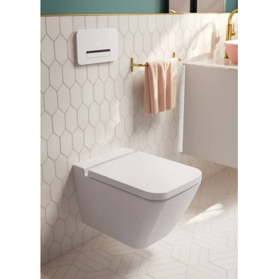 Сидение с крышкой для унитаза Villeroy&Boch Finion, с функцией микролифт, с быстросъемным сиденьем, Stone White, 9M88S1RW