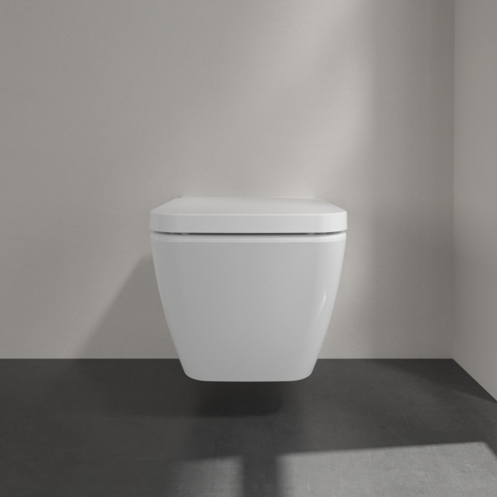 Сидение с крышкой для унитаза Villeroy&Boch Finion, с функцией микролифт, с быстросъемным сиденьем, Stone White, 9M88S1RW