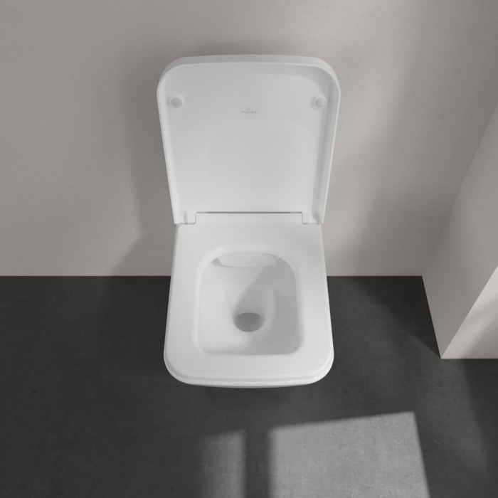 Сидение с крышкой для унитаза Villeroy&Boch Finion, с функцией микролифт, с быстросъемным сиденьем, Stone White, 9M88S1RW