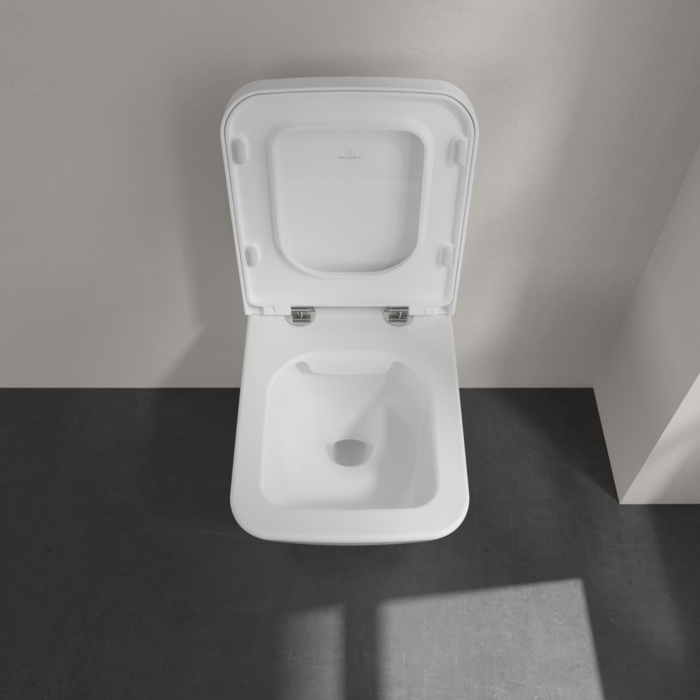 Сидение с крышкой для унитаза Villeroy&Boch Finion, с функцией микролифт, с быстросъемным сиденьем, Stone White, 9M88S1RW