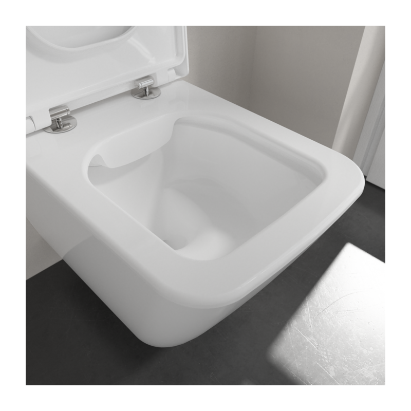 Сидение с крышкой для унитаза Villeroy&Boch Finion, с функцией микролифт, с быстросъемным сиденьем, Stone White, 9M88S1RW