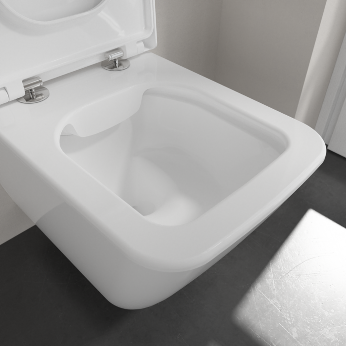 Сидение с крышкой для унитаза Villeroy&Boch Finion, с функцией микролифт, с быстросъемным сиденьем, Stone White, 9M88S1RW