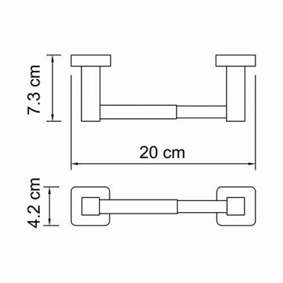 Держатель туалетной бумаги хром WasserKRAFT Lippe K-6522