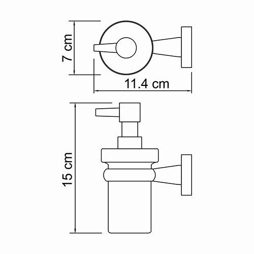 Дозатор для жидкого мыла хром WasserKRAFT Lippe K-6599