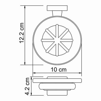 Мыльница стеклянная хром WasserKRAFT Lippe K-6529