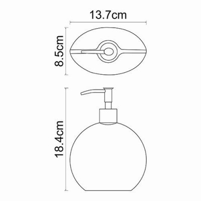 Дозатор для жидкого мыла хром WasserKRAFT Elder K-33399
