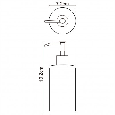 Дозатор для жидкого мыла белый WasserKRAFT Rossel K-5799