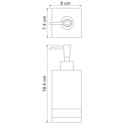 Дозатор для жидкого мыла белый WasserKRAFT Inn K-4399