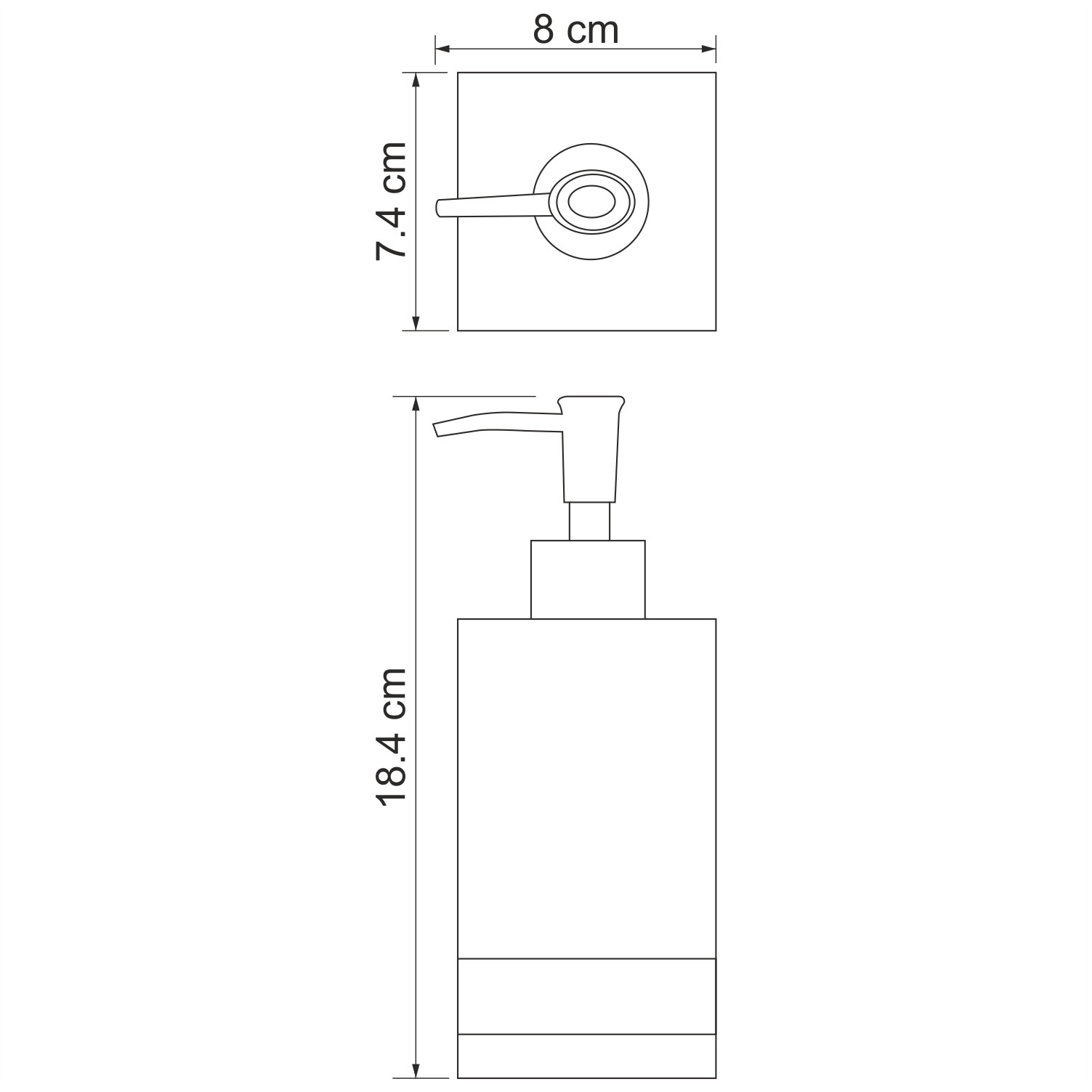Дозатор для жидкого мыла белый WasserKRAFT Inn K-4399