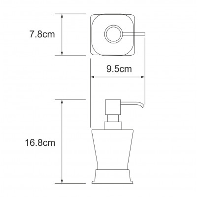Дозатор для жидкого мыла черный WasserKRAFT Amper K-5499BLACK