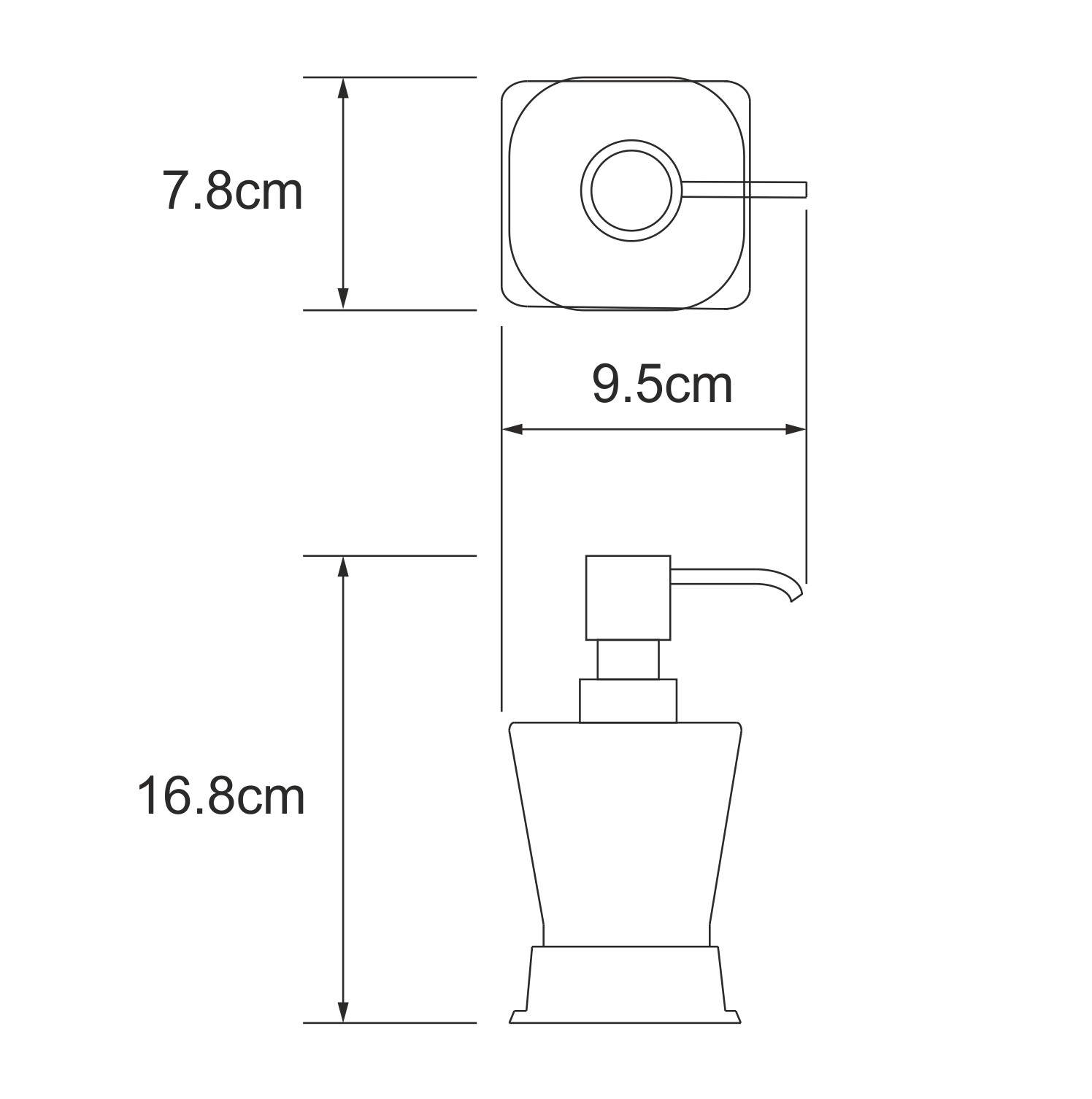 Дозатор для жидкого мыла черный WasserKRAFT Amper K-5499BLACK